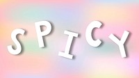 Spicy doodle typography on a pastel background vector