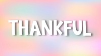 Thankful doodle typography on a pastel background vector