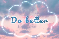 Do better blue neon typography