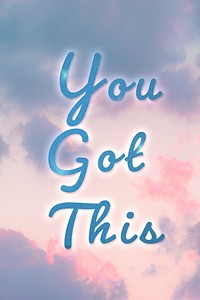 You got this neon glow typography