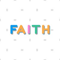 Faith word art font typography