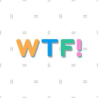 WTF bold lettering font typography
