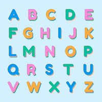Capital letter set font vector