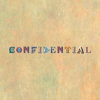 Confidential word western font typography