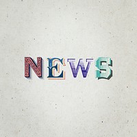News word western font typography