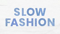 Glittery Slow Fashion blue typography with marble texture wallpaper
