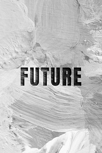 Future uppercase letters typography on brush stroke background