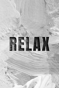 Relax uppercase letters typography on brush stroke background