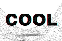 Text COOL typography wavy background