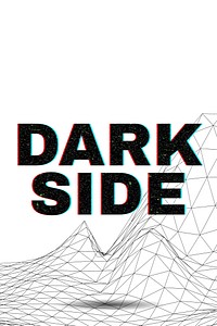 DARK SIDE typography wavy background