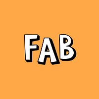 Fab comic shadow font typography vector