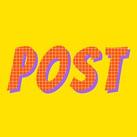 3D post funky lettering vector