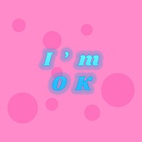 I'm ok funky psd typography