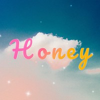 Doodle lettering honey cute font typography