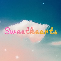 Doodle lettering sweethearts cute font typography
