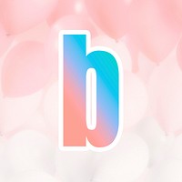 Psd letter b gradient character
