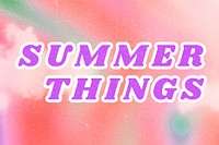 Summer Things pink aesthetic quote cotton candy wallpaper