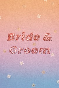 Bride & groom lettering font typography
