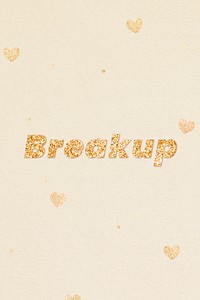 Breakup gold glitter text effect