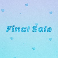 Final sale glitter word font