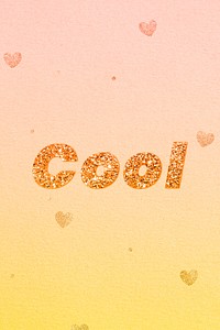 Cool gold glitter text effect