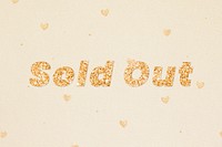 Sold out gold glitter text font