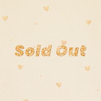 Sold out gold glitter text effect