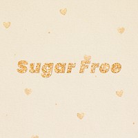 Sugar free gold glitter text effect