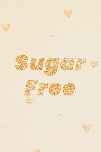 Sugar free gold glitter text font