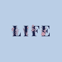 Girly Life word typography vector lettering font
