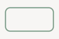 Green rectangular frame element, vector
