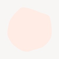 Pink blob shape, pastel design vector