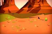 Desert background, Glitch game illustration. Free public domain CC0 image.