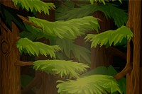 Tree background, Glitch game illustration. Free public domain CC0 image.