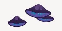 Purple mushroom clipart, Glitch game illustration vector. Free public domain CC0 image.