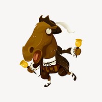 Forehorseman character clipart, Glitch game illustration psd. Free public domain CC0 image.