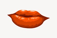 Lips clipart, Glitch game illustration vector. Free public domain CC0 image.