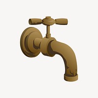 Faucet, object clipart, Glitch game illustration psd. Free public domain CC0 image.