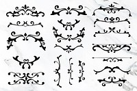 Elegant black flourish ornament vector frame collection