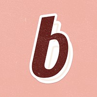 Alphabet letter B vintage handwriting cursive font psd