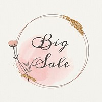 Big sale badge floral frame