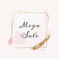Mega sale text pastel frame