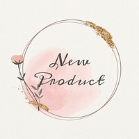 New product badge floral frame