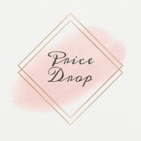 Price drop badge pastel frame