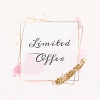 Limited offer badge pastel frame