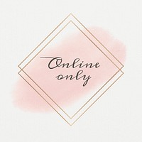 Online only word pastel frame