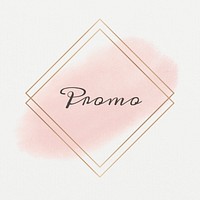 Promo word badge feminine frame