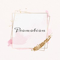 Promotion word badge feminine frame