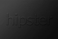 Hipster emboss typography vector on paper texture