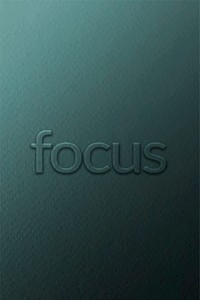 Focus emboss typography vector on paper texture